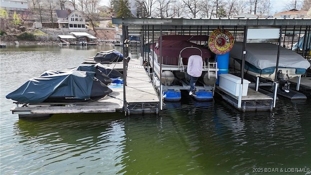 31347 Northshore Dr Unit 101A, Rocky Mount, MO 65072 - dock area featuring a water view and boat lift