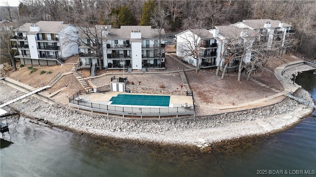 31347 Northshore Dr Unit 101A, Rocky Mount, MO 65072 - birds eye view of property featuring a water view