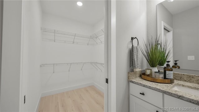 20311 Timberlake Village Ln, Rocky Mount, MO 65072 - spacious closet featuring light wood finished floors and a sink