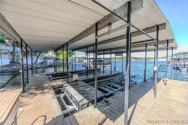 27394 Cross Ln, Barnett, MO 65011 - dock area with boat lift and a water view