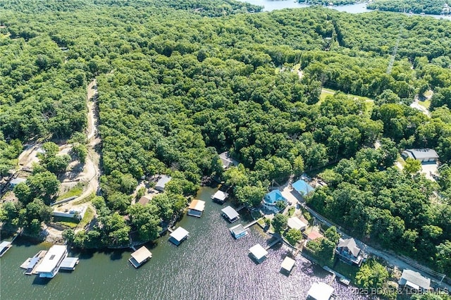 27394 Cross Ln, Barnett, MO 65011 - aerial view of property's location featuring a large body of water and a forest