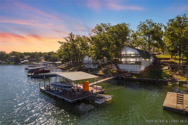 33271 Elaine Rd, Sunrise Beach, MO 65079 - dock area featuring a water view