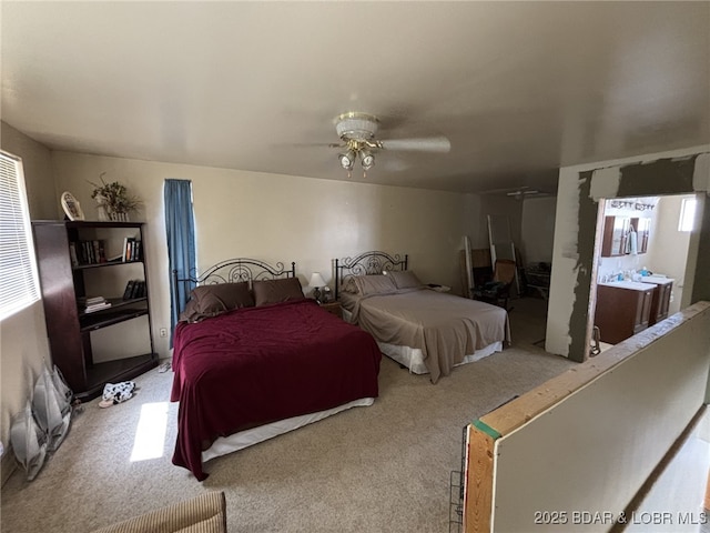 1265 Lick Creek Rd, Edwards, MO 65326 - carpeted bedroom with ceiling fan