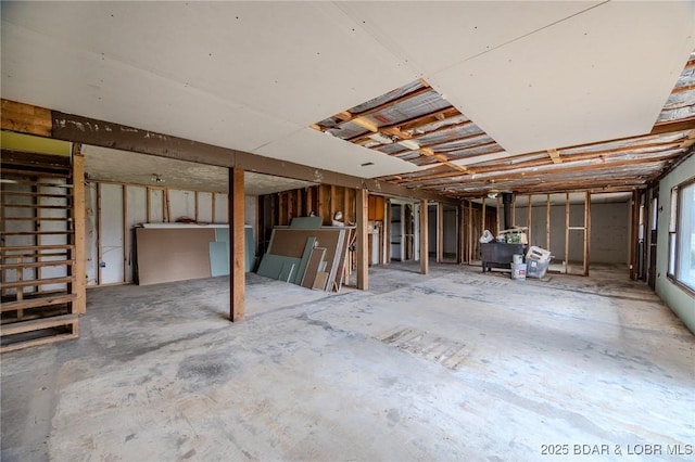 view of basement