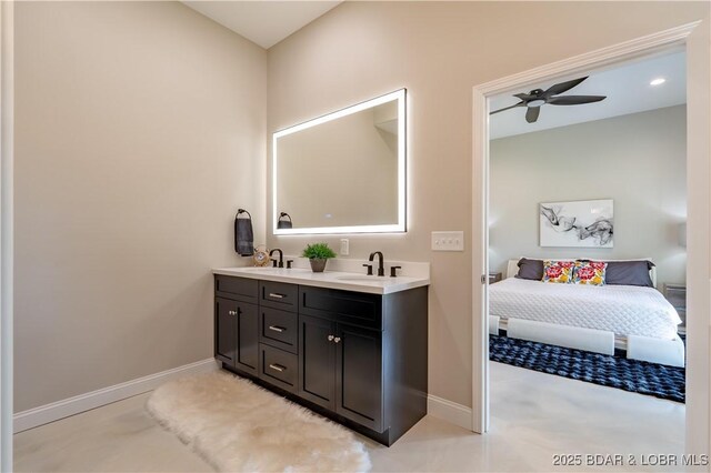 TBD Willow Rd, Eldon, MO 65026 - ensuite bathroom featuring double vanity and ceiling fan