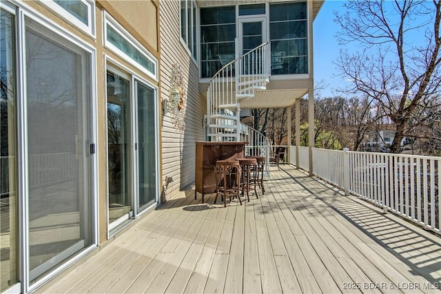 1065 Imperial Point Dr, Four Seasons, MO 65049 - wooden deck featuring stairs