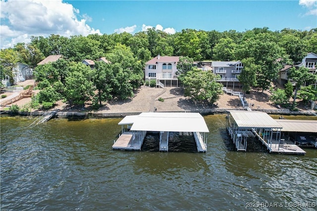1065 Imperial Point Dr, Four Seasons, MO 65049 - dock with boat lift and a water view
