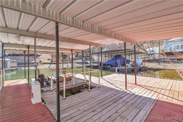 1293 Ginger Rd, Lake Ozark, MO 65049 - view of dock featuring a water view and boat lift