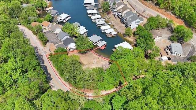 1293 Ginger Rd, Lake Ozark, MO 65049 - bird's eye view featuring a water view