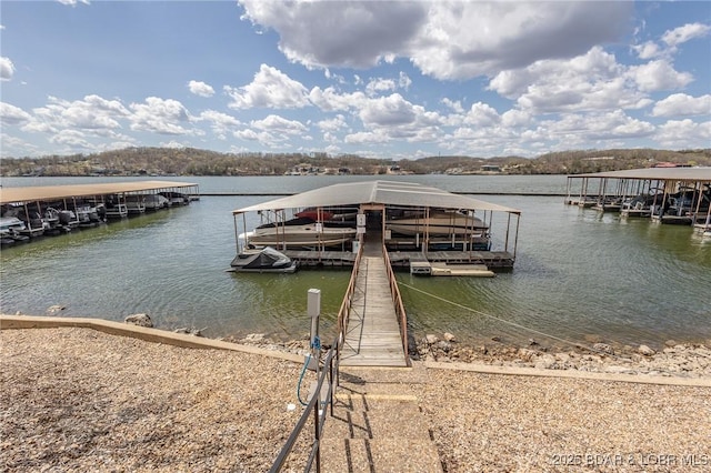 2500 Bay Point Ln Unit 135, Osage Beach, MO 65065 - dock area with a water view and boat lift