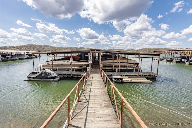 2500 Bay Point Ln Unit 135, Osage Beach, MO 65065 - dock area with boat lift and a water view