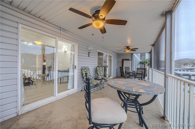251 Vision Dr Unit 1D, Camdenton, MO 65020 - sunroom featuring ceiling fan