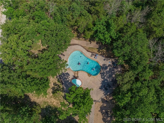 16 Hawk Hill Ct, Lake Ozark, MO 65049 - bird's eye view of a pool