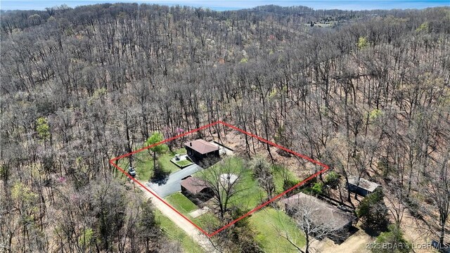83 Archer Dr, Camdenton, MO 65020 - drone / aerial view with a wooded view