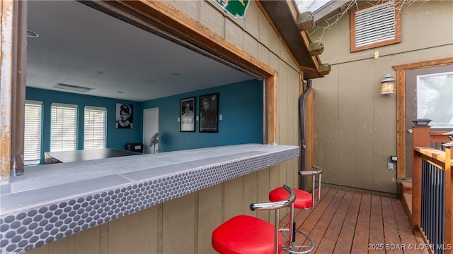 bar featuring wood finished floors