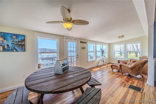 33724 Ivy Bnd, Stover, MO 65078 - living room with healthy amount of natural light, light wood-style floors, and ceiling fan