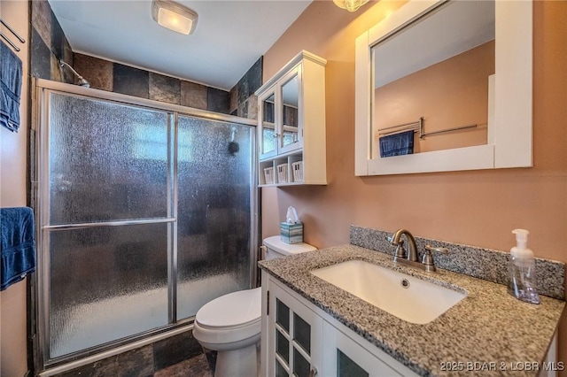 33724 Ivy Bnd, Stover, MO 65078 - bathroom with toilet, vanity, and a stall shower