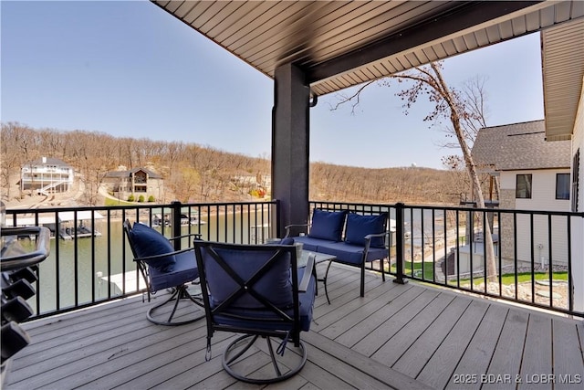 613 Cove Cir, Sunrise Beach, MO 65079 - deck featuring outdoor lounge area