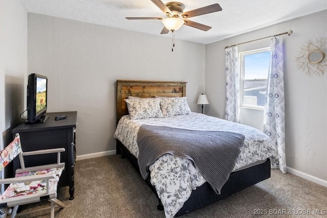 34524 Ivy Bend Rd, Stover, MO 65078 - bedroom with carpet, baseboards, and ceiling fan