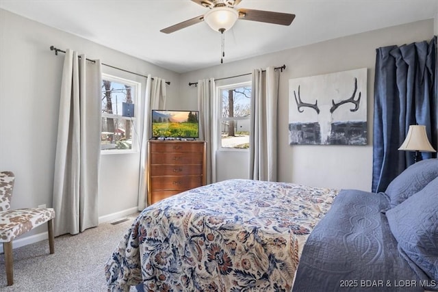 34524 Ivy Bend Rd, Stover, MO 65078 - bedroom featuring carpet, baseboards, and ceiling fan