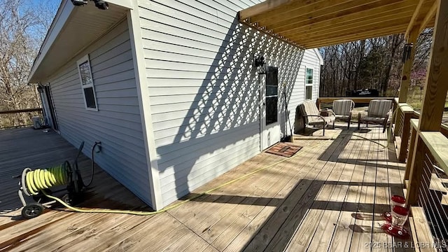 view of wooden terrace
