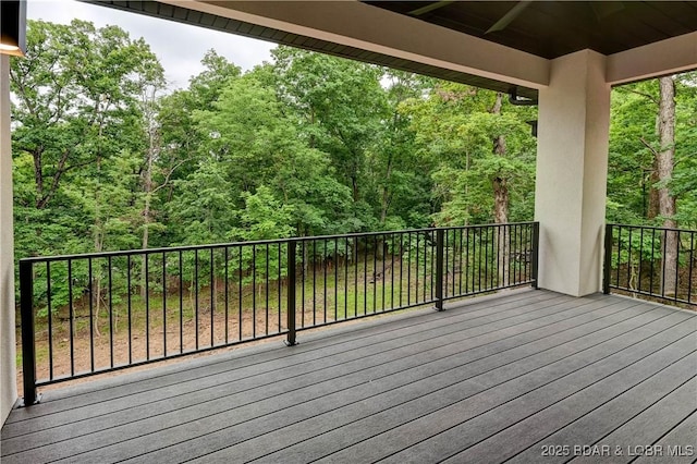 320 Via Appia Dr, Sunrise Beach, MO 65079 - wooden terrace with a view of trees