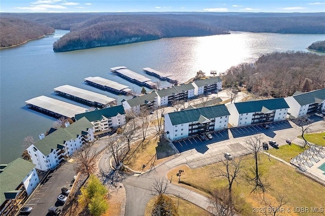 222 Park Place Ln Unit 2A, Kaiser, MO 65047 - aerial view of a large body of water, a forest, and apartment complex