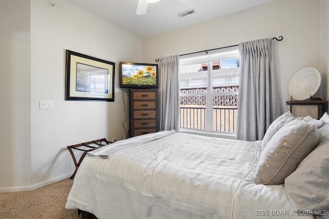 1205 Lands End Pkwy Unit 533, Osage Beach, MO 65065 - carpeted bedroom with baseboards and ceiling fan