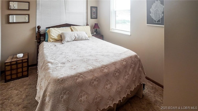 view of carpeted bedroom