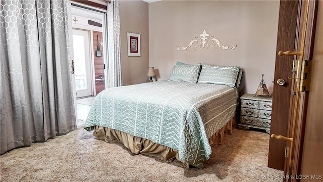 bedroom with carpet floors