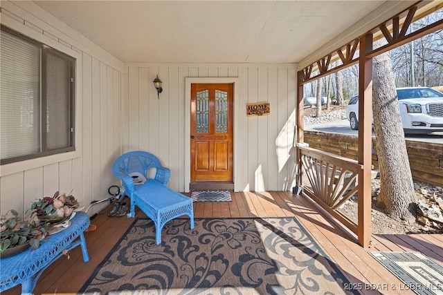 32785 Dixie Dr, Gravois Mills, MO 65037 - view of exterior entry featuring a porch