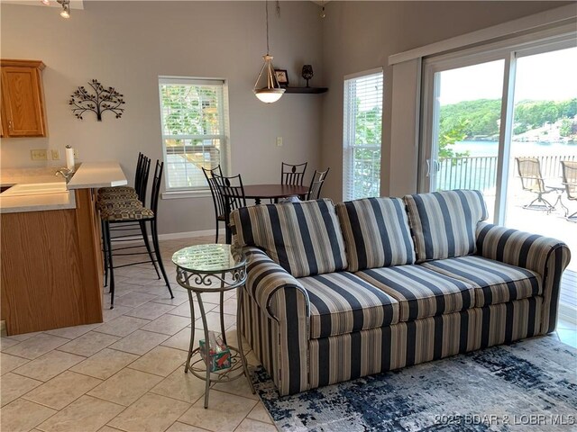 28783 Morgan Hills Rd, Gravois Mills, MO 65037 - living area with light tile patterned floors