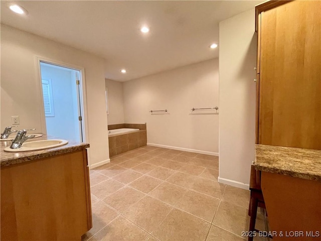 1148 Sweetwater Dr, Four Seasons, MO 65049 - bathroom featuring vanity, tile patterned flooring, and recessed lighting