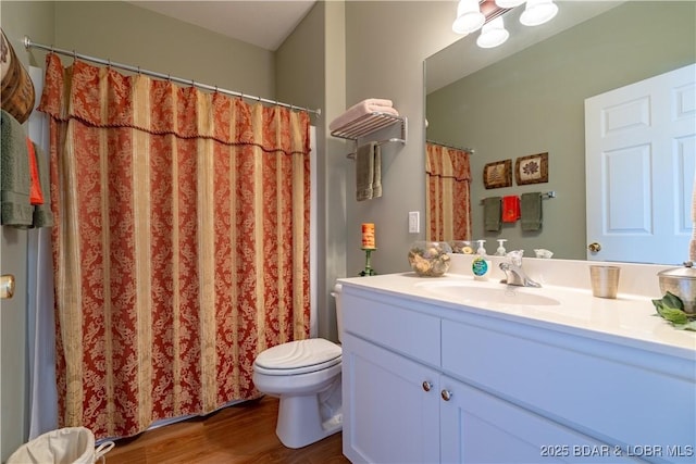 275 Flynn Rd Unit 205, Lake Ozark, MO 65049 - full bathroom featuring toilet, wood finished floors, and vanity