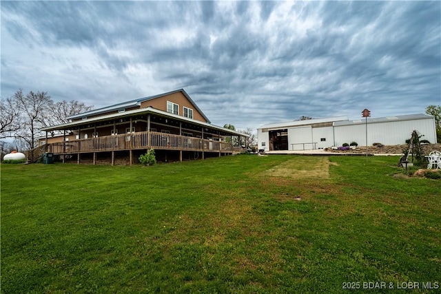 14671 Old Marvin Rd, Versailles, MO 65084 - view of yard with an outdoor structure and a pole building