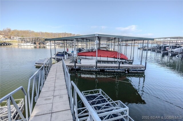 1359 Seascape Ln Unit A-501, Osage Beach, MO 65065 - dock with a water view and boat lift