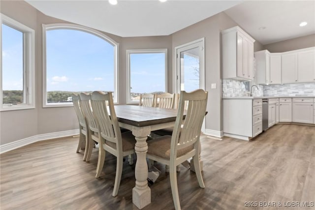275 Waterford Ter, Sunrise Beach, MO 65079 - dining room with light wood-type flooring, baseboards, and recessed lighting