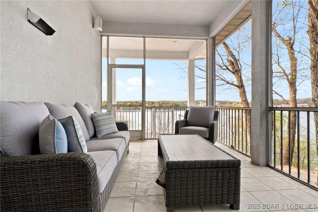 275 Waterford Ter, Sunrise Beach, MO 65079 - sunroom featuring plenty of natural light, outdoor lounge area, and a water view