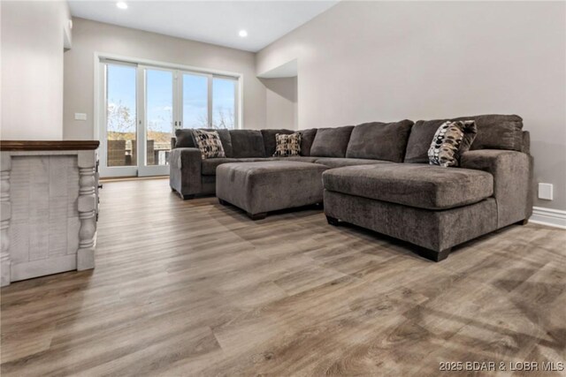 275 Waterford Ter, Sunrise Beach, MO 65079 - living room with wood finished floors and recessed lighting