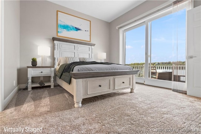 275 Waterford Ter, Sunrise Beach, MO 65079 - bedroom featuring access to exterior and carpet flooring