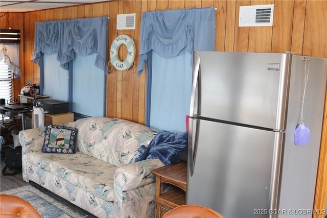 30718 Honeysuckle Rd, Gravois Mills, MO 65037 - living room with wooden walls