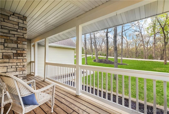 101 Cliffstone Ln, Sunrise Beach, MO 65079 - wooden deck with a yard