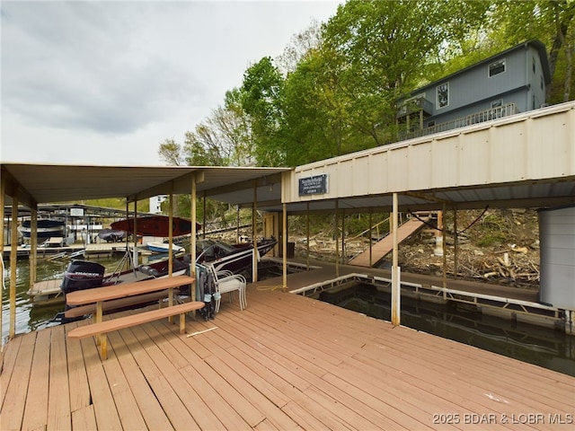 24930 Leona Ln, Versailles, MO 65084 - dock area featuring boat lift and a water view
