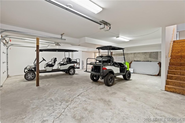 garage featuring a garage door opener