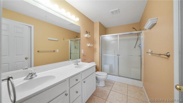 75 Cedar Heights Ln Unit 4D, Camdenton, MO 65020 - full bath with a stall shower, tile patterned floors, and double vanity