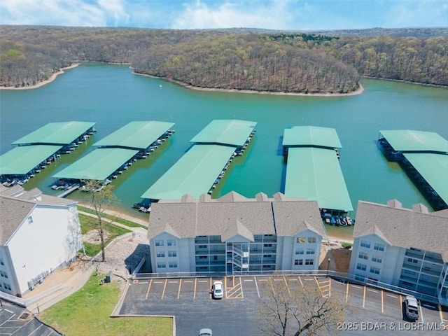 4800 Eagleview Dr Unit 133, Osage Beach, MO 65065 - bird's eye view of a heavily wooded area and a large body of water