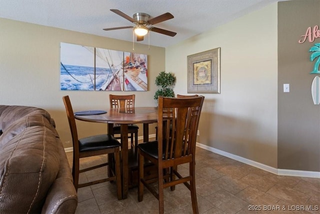 4800 Eagleview Dr Unit 133, Osage Beach, MO 65065 - dining area featuring ceiling fan and baseboards