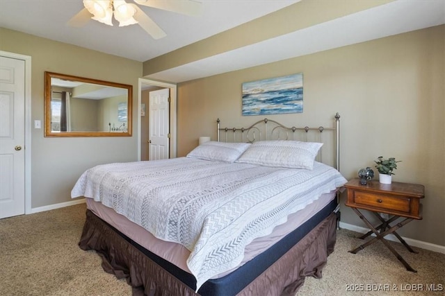 4800 Eagleview Dr Unit 133, Osage Beach, MO 65065 - bedroom featuring carpet flooring, baseboards, and a ceiling fan