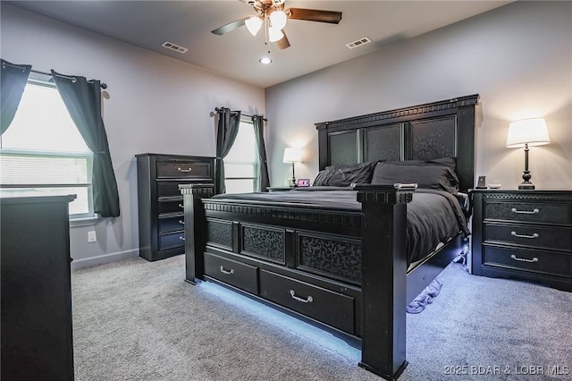 284 Bloomington Dr, Lake Ozark, MO 65049 - bedroom featuring carpet flooring and a ceiling fan