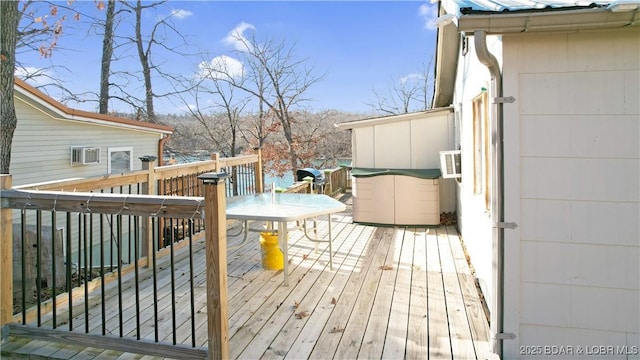 deck with outdoor dining space